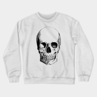 Vintage Human skull pen drawing Crewneck Sweatshirt